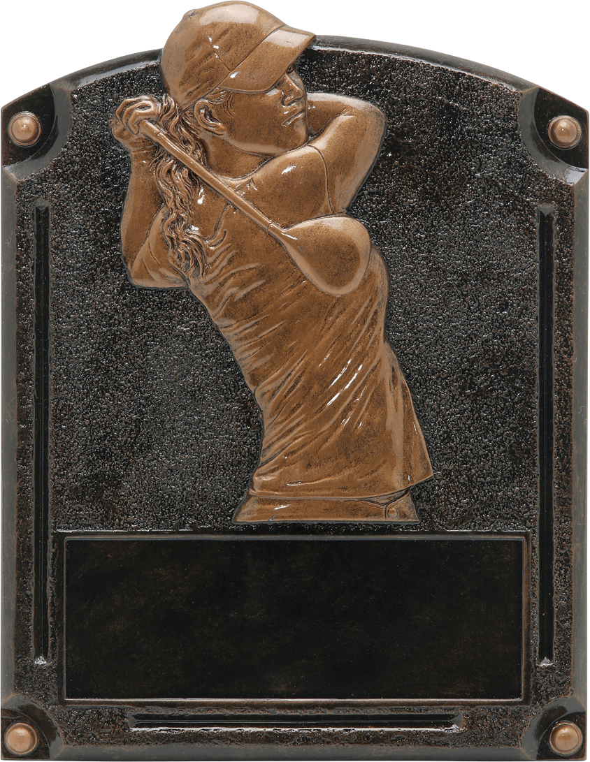 Engravable Personalized Female Golf Legends Resin Trophy
