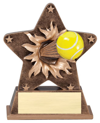 Personalized Tennis Starburst Resin Trophy