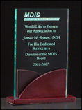 A6804 Premium Series jade acrylic on mahogany finish base