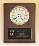 Walnut piano finish wall clock