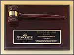 Rosewood Gavel Plaque
