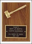 Walnut Gavel Plaque