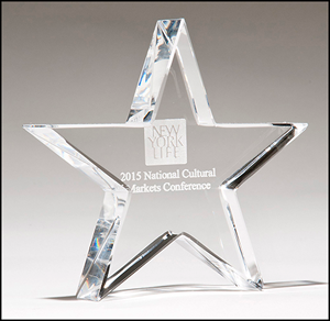K9251 Engravable Crystal Star Award