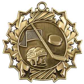 Hoekey Ten Star Engraved Medal