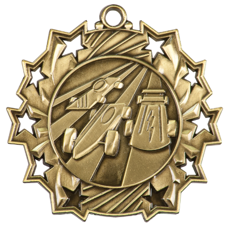 Victory Ten Star Engraved Medal