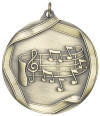 MS659 Engravable Music Note Medallion