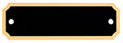 Black/Gold Plate Notched Corners ZX1388BK
