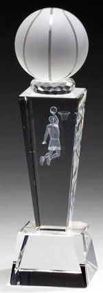 Male Basketball Crystal Trophy