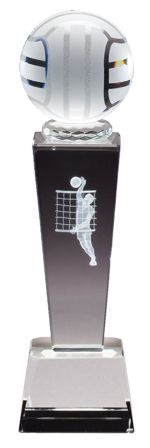 Male Volleyball Crystal Trophy