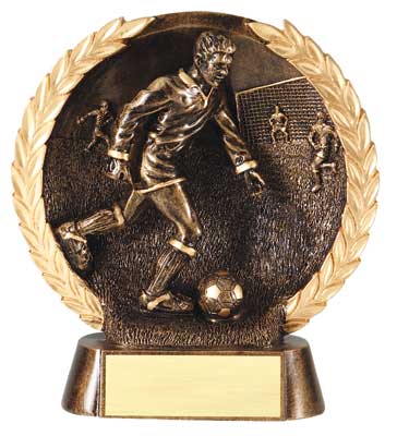 Male Soccer Plate Resin Trophy