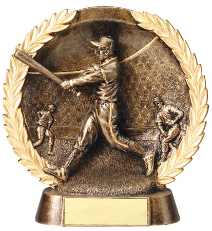 Male Baseball Plate Resin Trophy