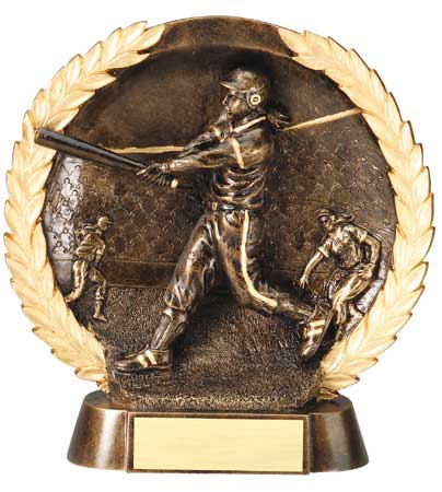 Female Softball Plate Resin Trophy