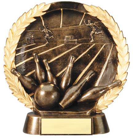 Bowling Plate Resin Trophy