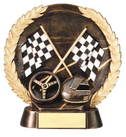 Racing Plate Resin Trophy