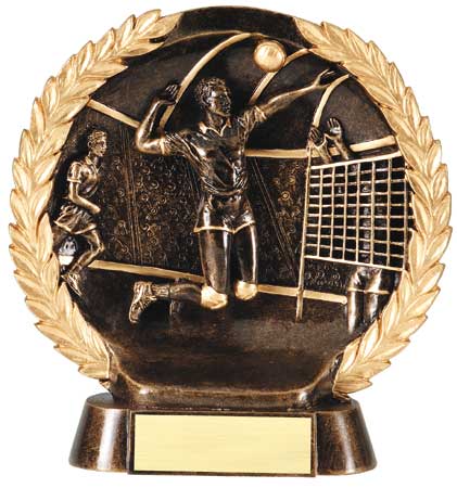 Male Basketball Plate Resin Trophy
