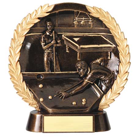 Billiards Plate Resin Trophy