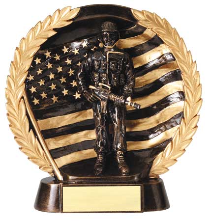 Military Plate Resin Trophy