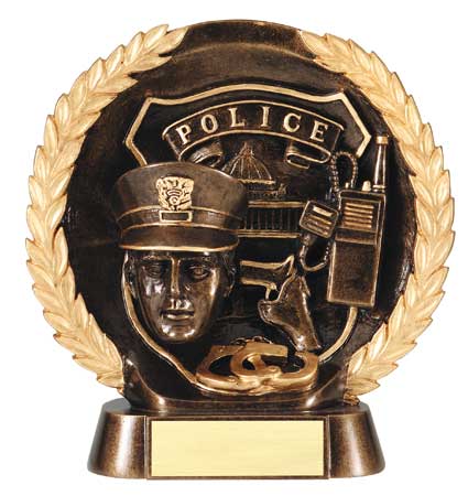 Police Plate Resin Trophy