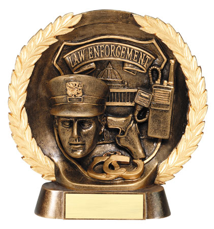 Law Enforcement Plate Resin Trophy