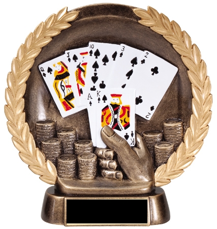 Poker Hand Plate Resin Trophy