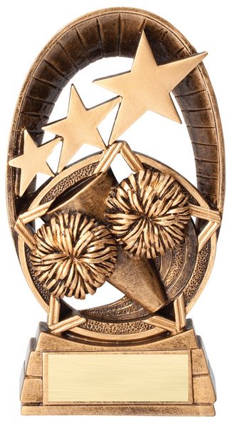 Personalized Radiant Stars Cheerleading Trophy