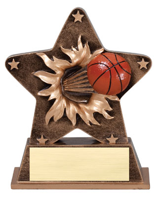 Personalized Basketball Starburst Resin Trophy
