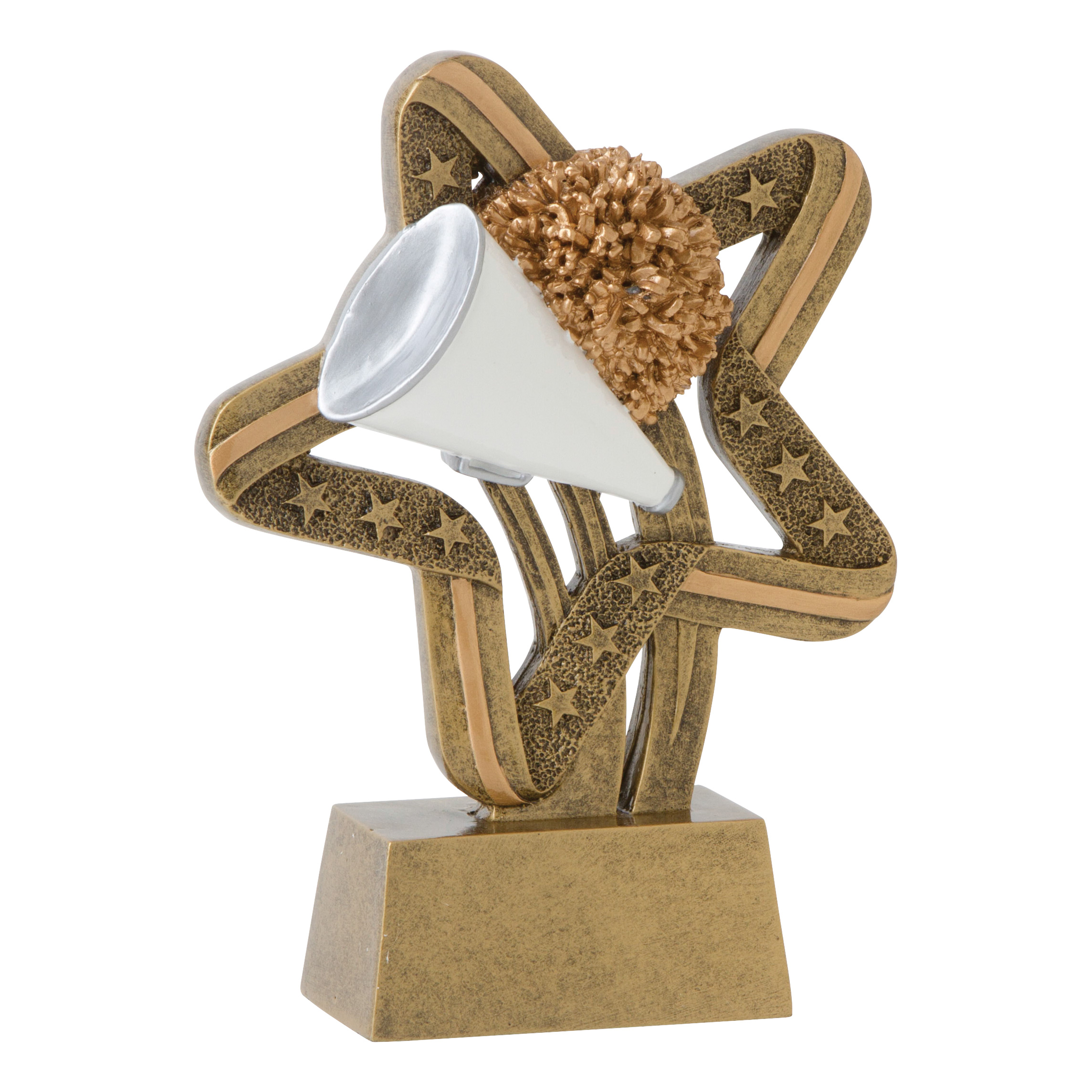 Personalized Stars and Stripes Cheerleading Resin Trophy
