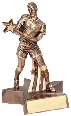 Personalized Male Volleyball Superstar Resin Trophy